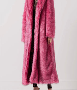 Hot Pink Full Length Coat