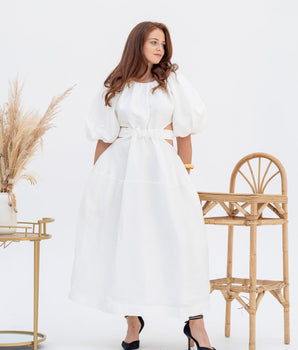 Mimosa Cut Out Midi - White