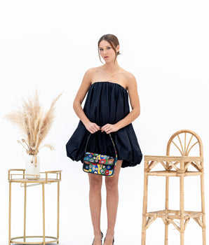 Bubble-hem Mini Dress