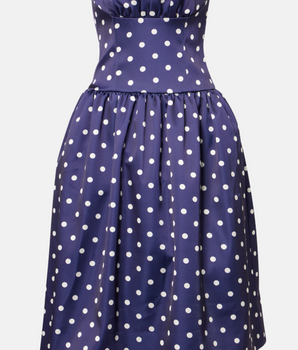 Navy Polka Dot Dress