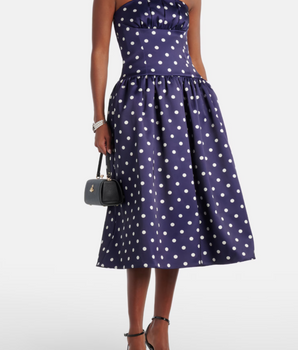 Navy Polka Dot Dress