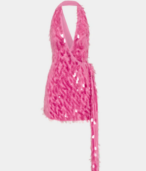 misha pink sequin dress Misha Collection - The Sapphire Sequin Mini Dress