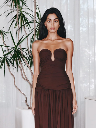 boho hoco dress Jackie Cream Sequin Strapless Mini - XS - Drop Waist Skater Dress with Ruffle Skirt COLOR:Cabernet 2/12/26 Back Details 1976 Vintage Sewing Pattern
