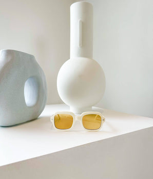 Jordy Sunglasses in White - Drobey