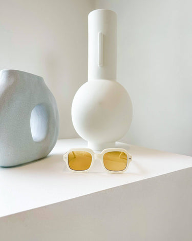Jordy Sunglasses in White - Drobey