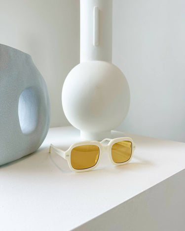 Jordy Sunglasses in White - Drobey