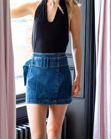 Tia Belted Mini Skirt - Drobey
