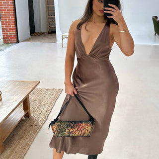 Milo Plunge Dress - Drobey