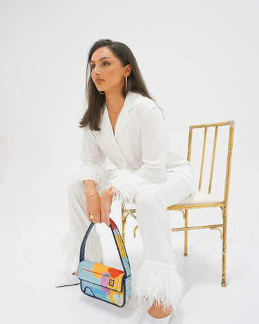 Party PJ Set In White - Drobey
