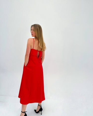 Verona Dress in Red - Drobey