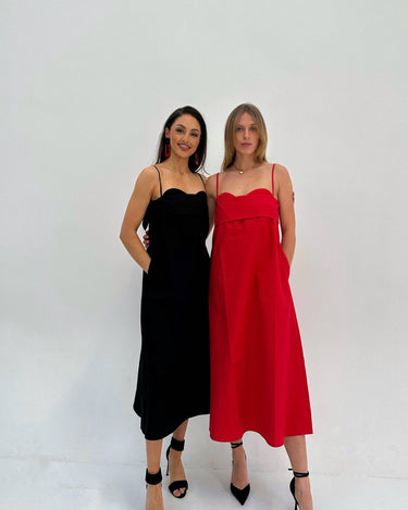 Verona Dress in Black - Drobey